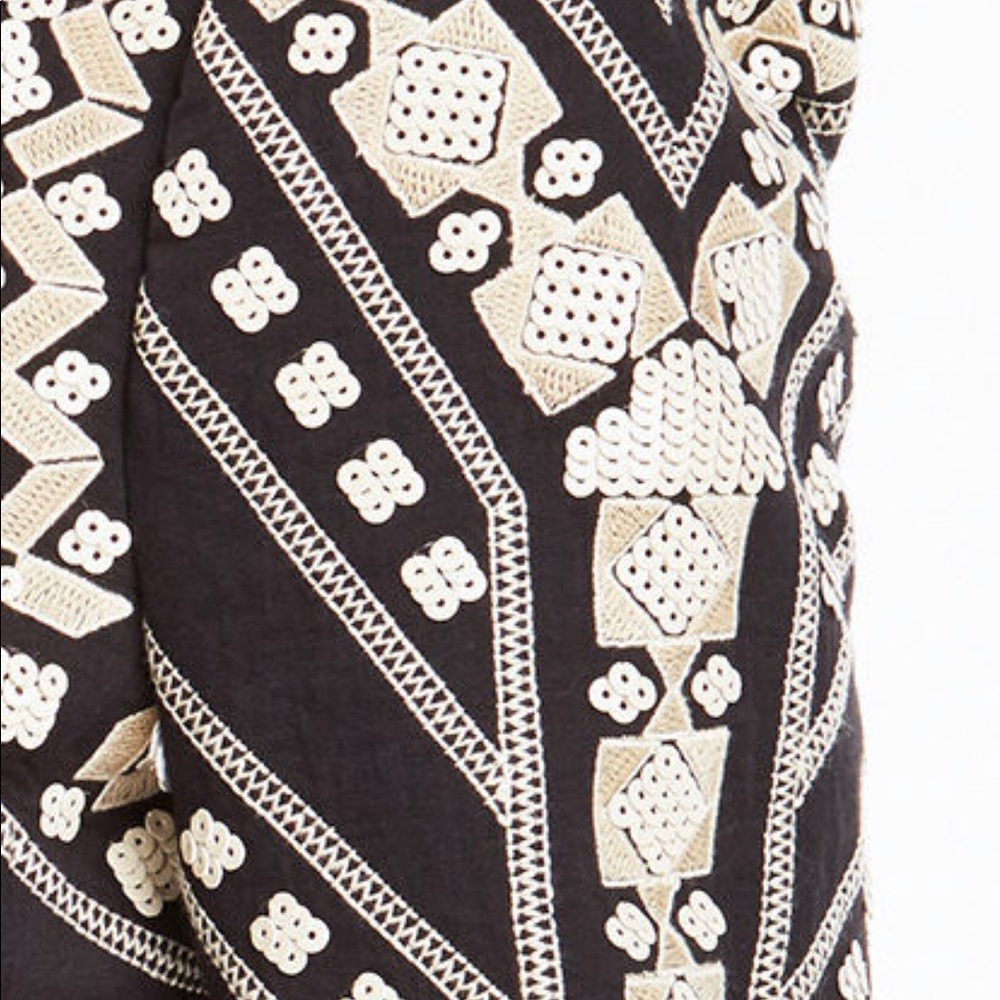 NWT BCBG Geometric Embroidered Moto Jacket - Picture 6 of 8